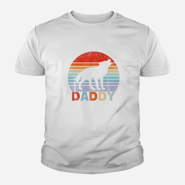 Retro Vintage Daddy Wolf For Christmas Kid T-Shirt