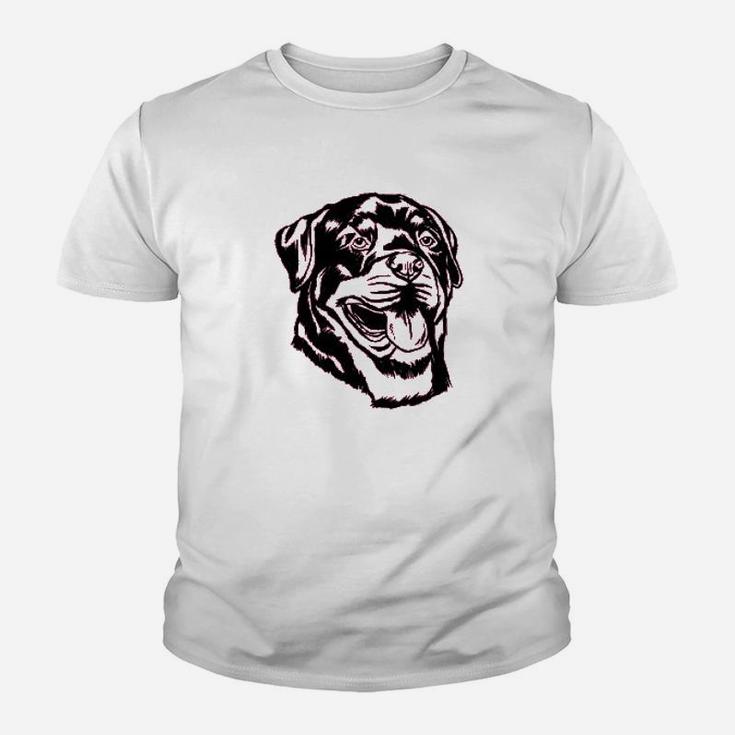 Rottweiler Dog Face Graphics Kid T-Shirt