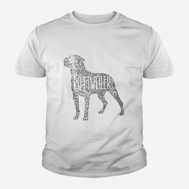 Rottweiler Dog Silhouette Kid T-Shirt