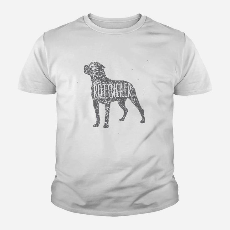 Rottweiler Dog Silhouette Relaxed Kid T-Shirt