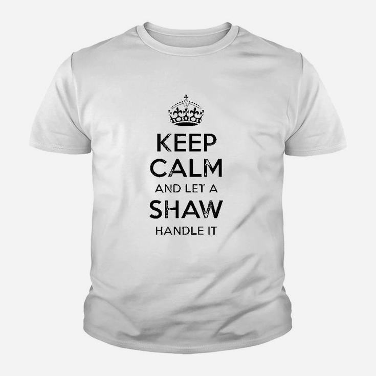 Shaw Funny Surname Family Tree Birthday Reunion Gift Idea Kid T-Shirt