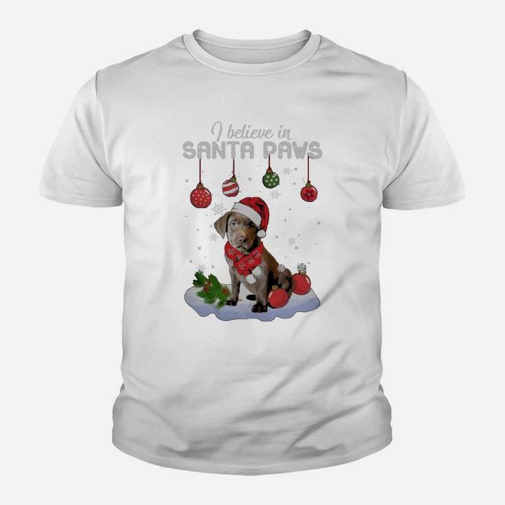 Silver Labrador Retriever Santa Paws Classic Dog Christmas Kid T-Shirt