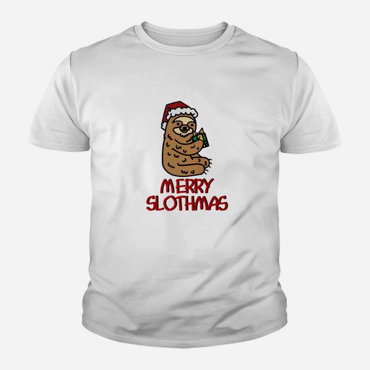 Sloth Merry Christmas Sloth Gift Christmas Kid T-Shirt