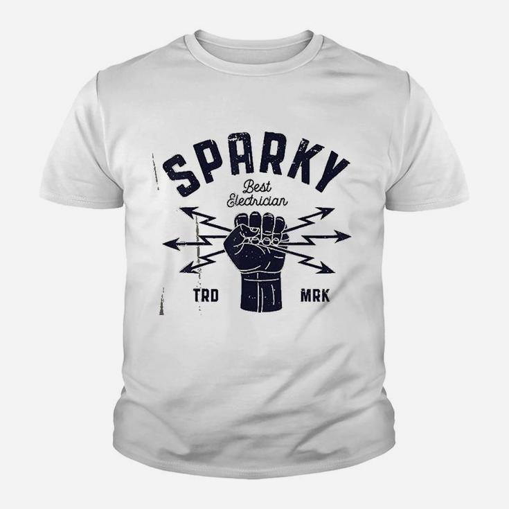 Sparky Electrician Funny Lineman Dad Retro Vintage Gifts Men Kid T-Shirt