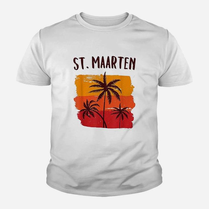 St Maarten Retro Tropical Cruise Vacation Souvenir Graphic Kid T-Shirt