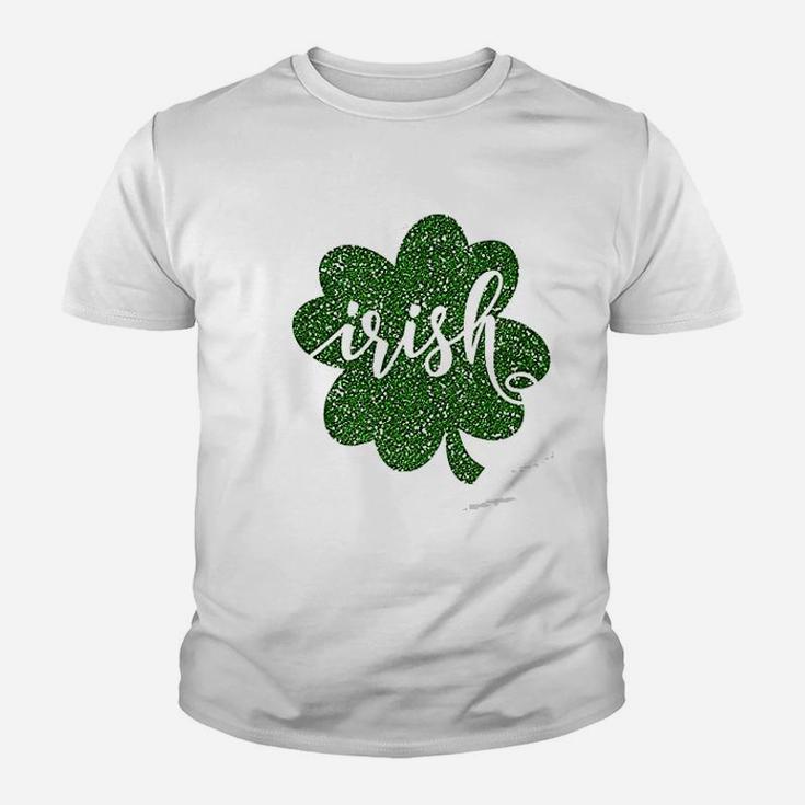 St Patricks Day Irish Lucky Leaf Bling Bling Kid T-Shirt