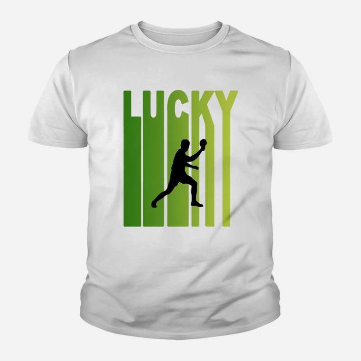 St Patricks Day Lucky Table Tennis Funny Sport Lovers Gift Kid T-Shirt