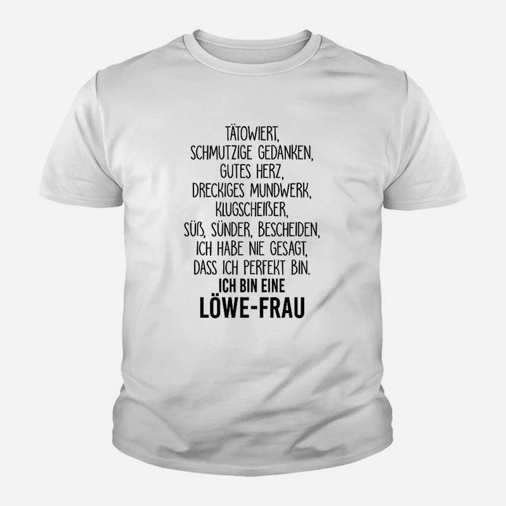 Stolz Löwe-Sternzeichen Kinder Tshirt für Frauen, Spruch Design