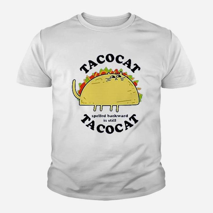 Tacocat Spelled Backward Is Tacocat Funny Kid T-Shirt