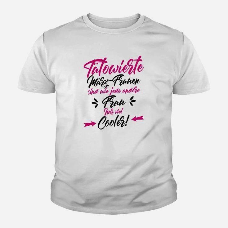 Tatowiertes Marzfrauen Kühler Kinder T-Shirt