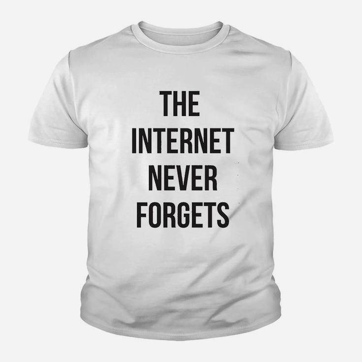 The Internet Never Forgets - Meme Culture Computer Nerd Kid T-Shirt
