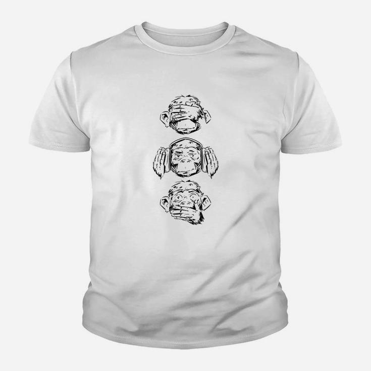 The Three Wise Monkeys Three Wise Monkeys Design Monkey Face Kid T