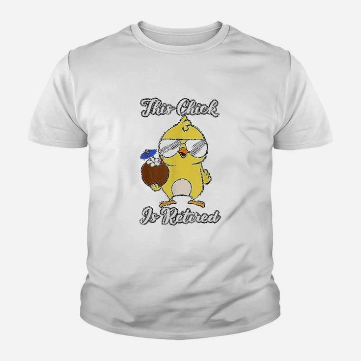 This Chick Is Retired Retirement Pension Chicken Gift Kid T-Shirt