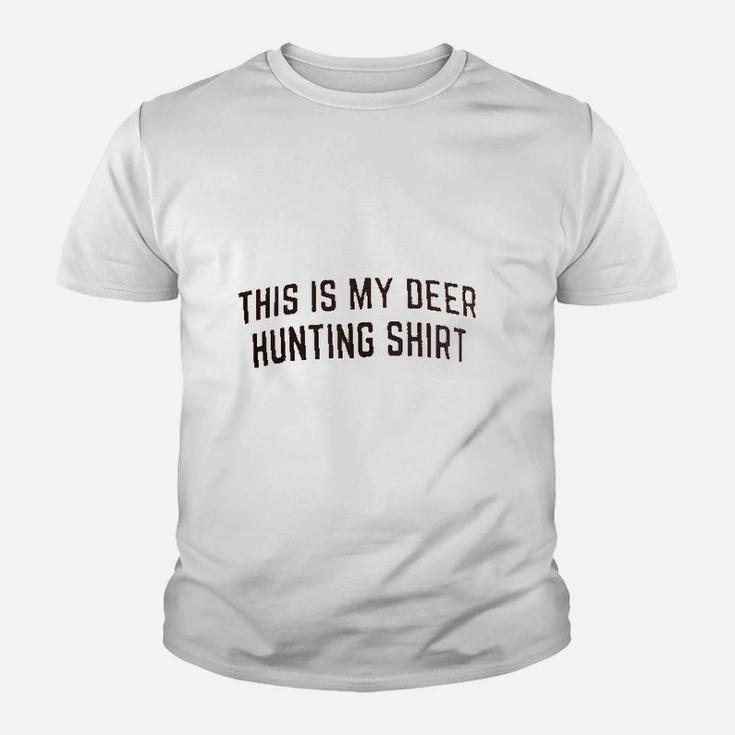 This Is My Deer Hunting | Funny Hunter Blaze Orange Safety Kid T-Shirt