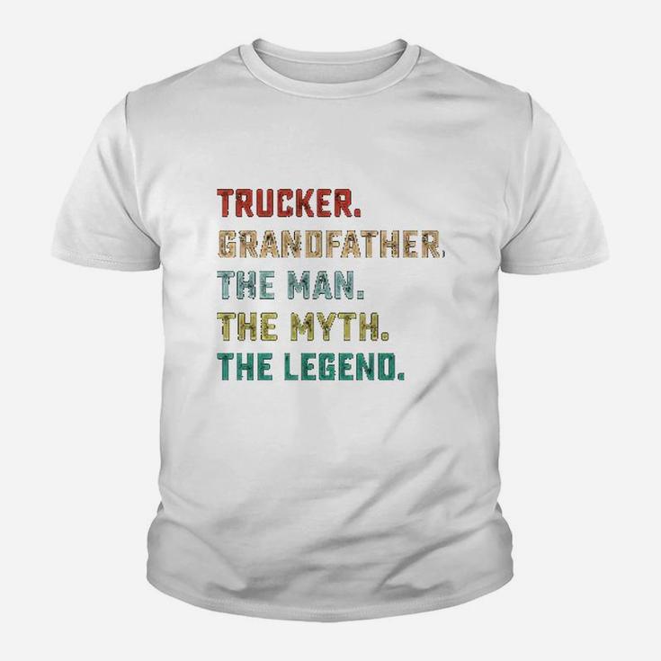 Trucker Grandfather The Man Myth Legend Kid T-Shirt