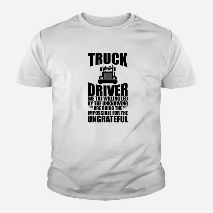 Trucker Truck Driver S Men Dad Grandpa Uncle Gifts Kid T-Shirt