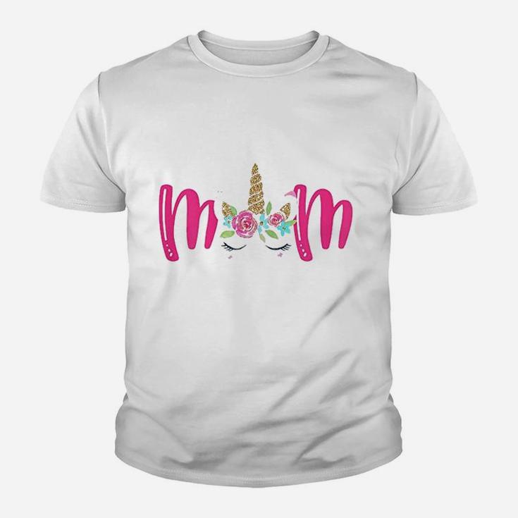 Unicorn Mom Birthday Matching Family Party Kid T-Shirt