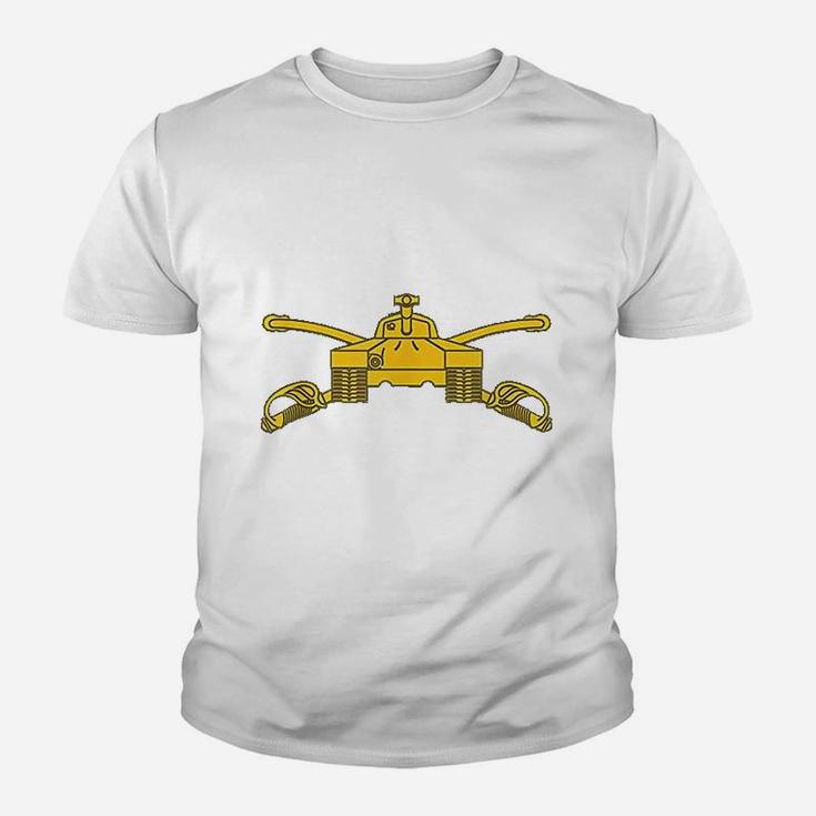 Us Army Armor Branch Insignia Military Tank Veteran Tanker Kid T-Shirt