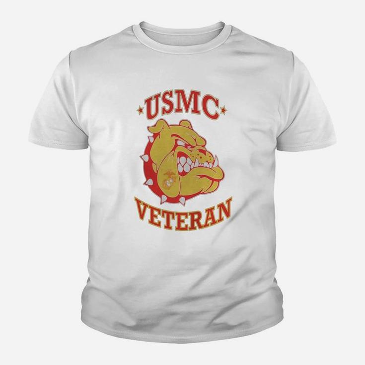 Us Marine Veteran Bulldogs Kid T-Shirt