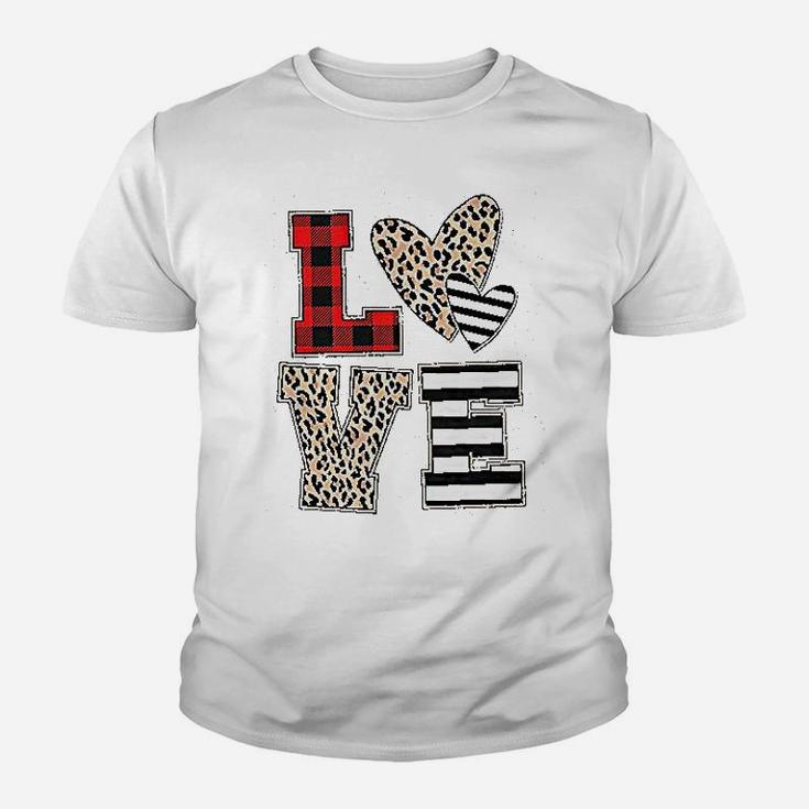 Valentines Day Love Heart Valentines Sequins Heart Love Kid T-Shirt