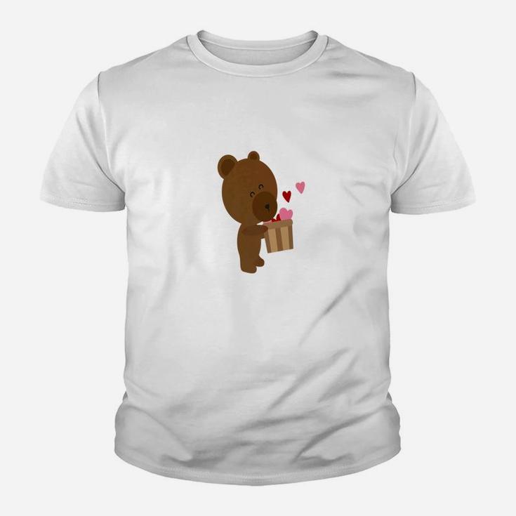 Valentines Day Teddy Bear Love Girlfriend Hearts Gift Kid T-Shirt