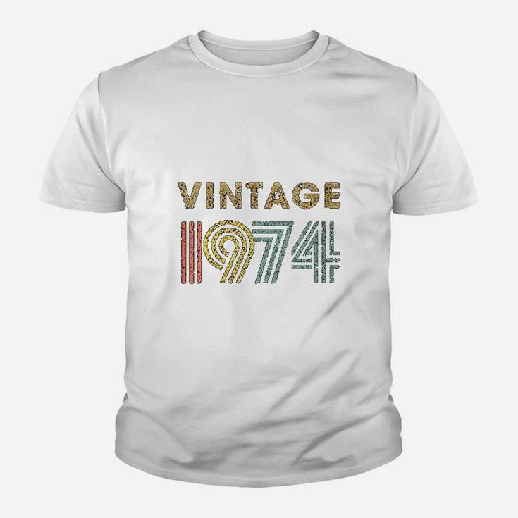 Vintage 1974 Born In 1974 Retro 48th Birthday Gift  Kid T-Shirt