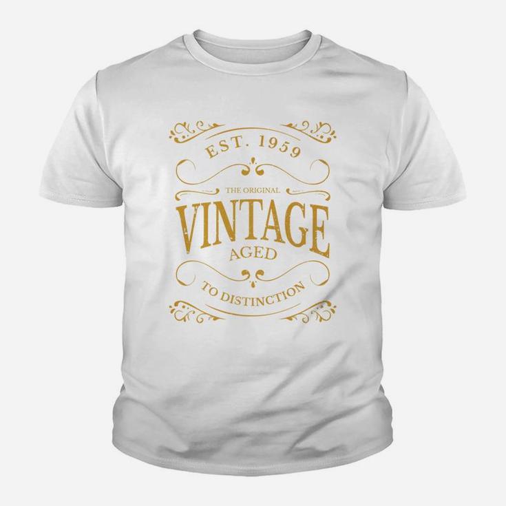 Vintage 60th Birthday Whiskey Wine Label  Kid T-Shirt