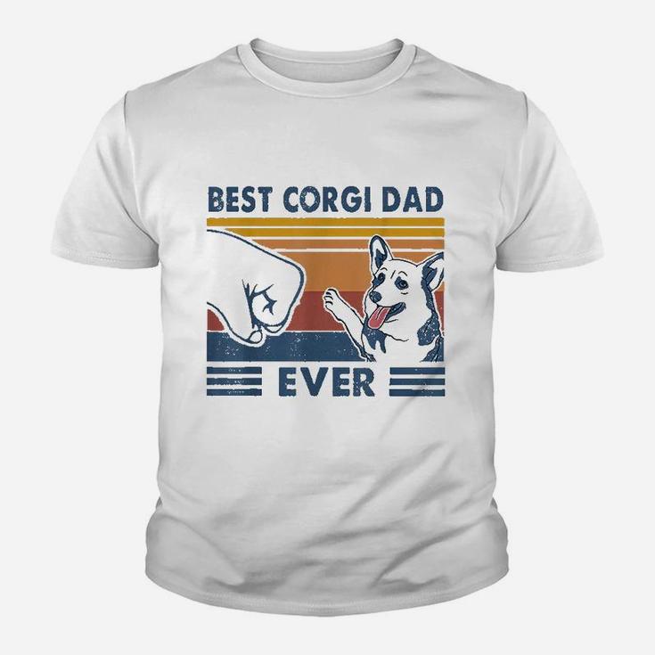 Vintage Best Corgi Dad Ever Kid T-Shirt
