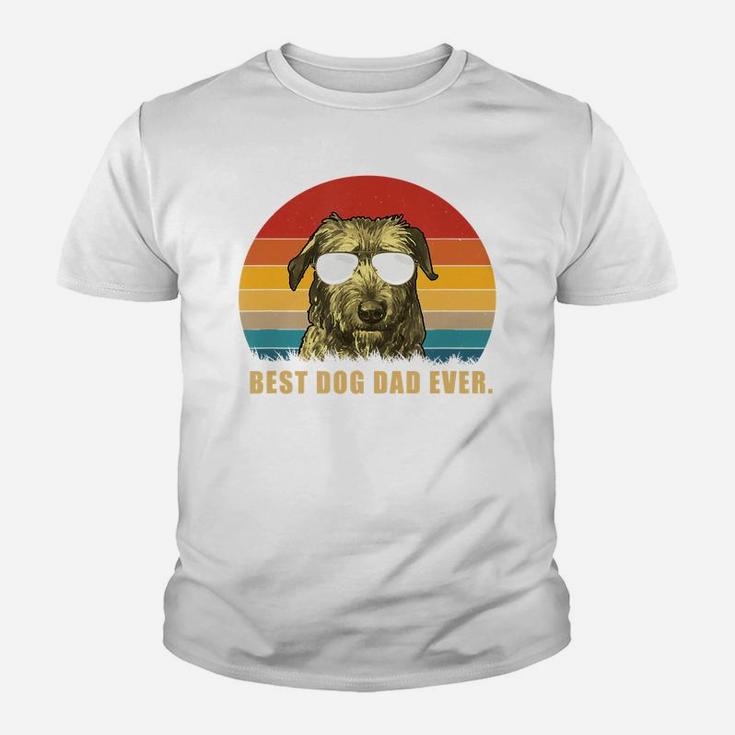Vintage Best Dog Dad Ever T Shirt Irish Wolfhound Shirts Kid T-Shirt