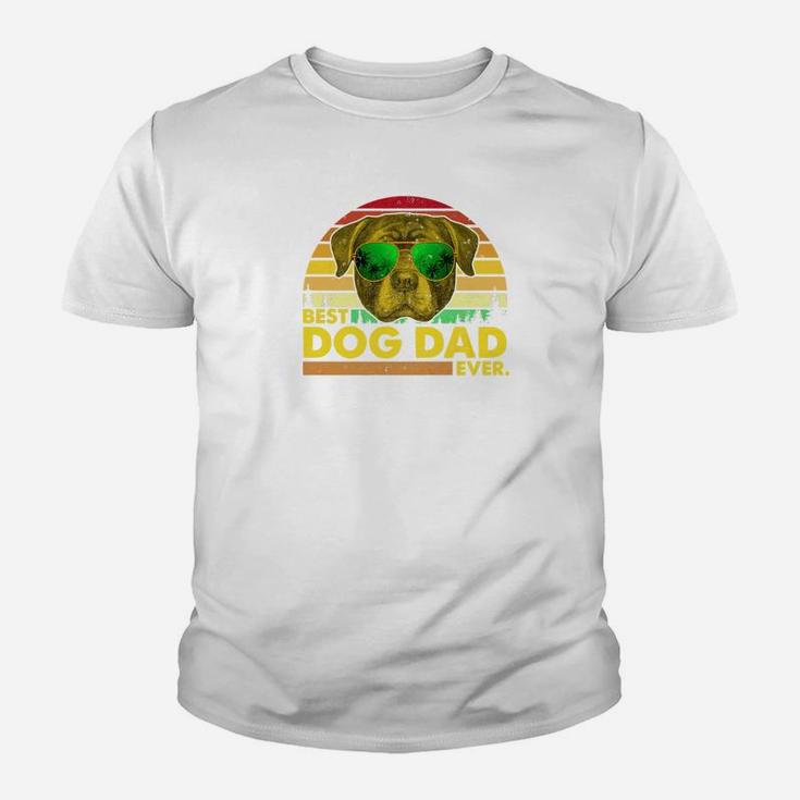 Vintage Best Rottweiler Dad Ever Dog Daddy Father Kid T-Shirt