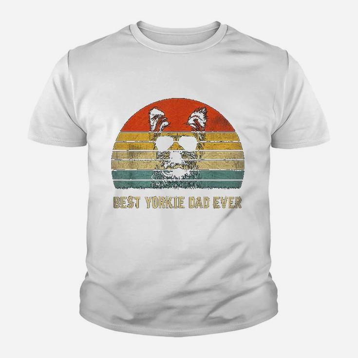 Vintage Best Yorkie Dad Ever Fathers Day Gifts For Lover Kid T-Shirt