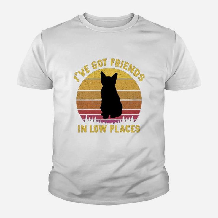 Vintage Burmilla I Have Got Friends In Low Places Cat Lovers Kid T-Shirt