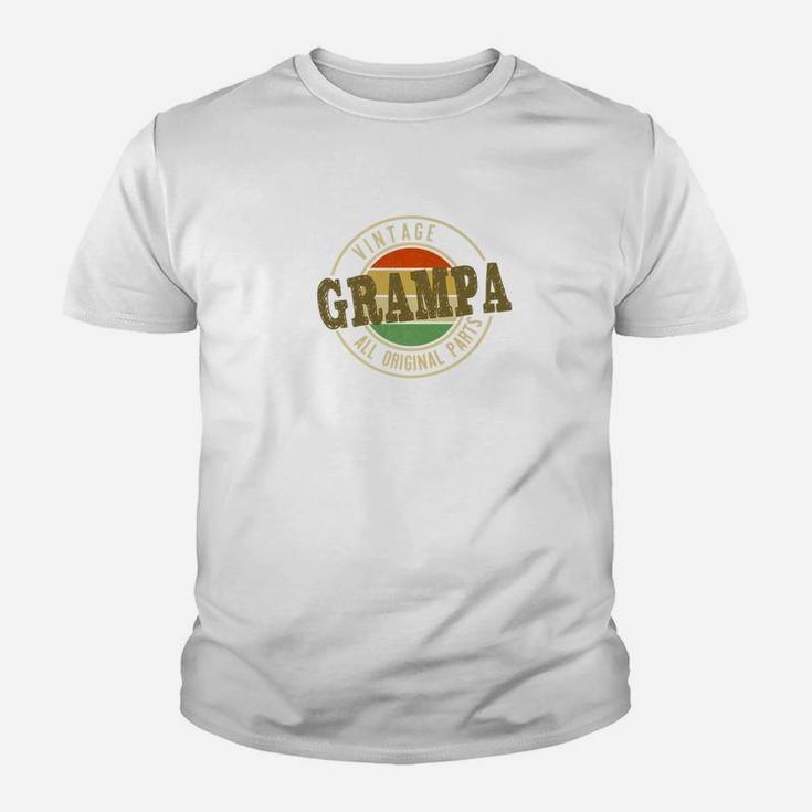 Vintage Grampa Original Parts Farthers Day Grandpa Men Gift Premium Kid T-Shirt