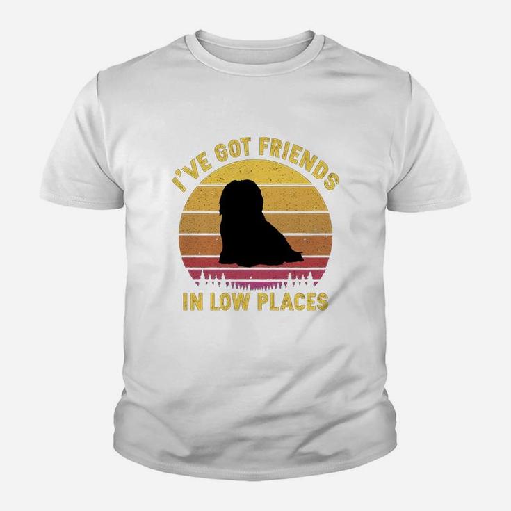 Vintage Havanese I Have Got Friends In Low Places Dog Lovers Kid T-Shirt