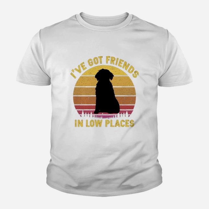 Vintage Portuguese Water Dog I Have Got Friends In Low Places Dog Lovers Kid T-Shirt