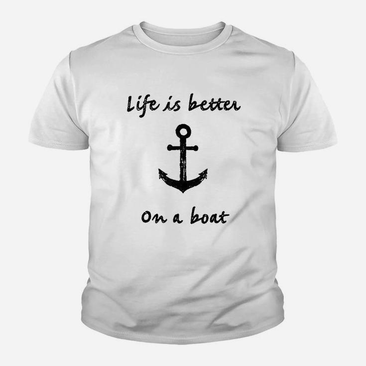 Vintage Sailing Boating Fishing Dad Mom Kid T-Shirt