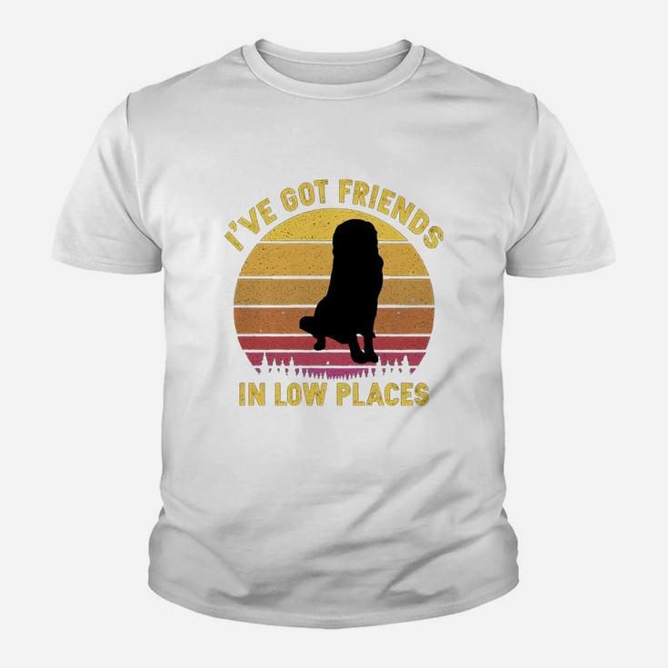 Vintage Saint Bernard I Have Got Friends In Low Places Dog Lovers Kid T-Shirt