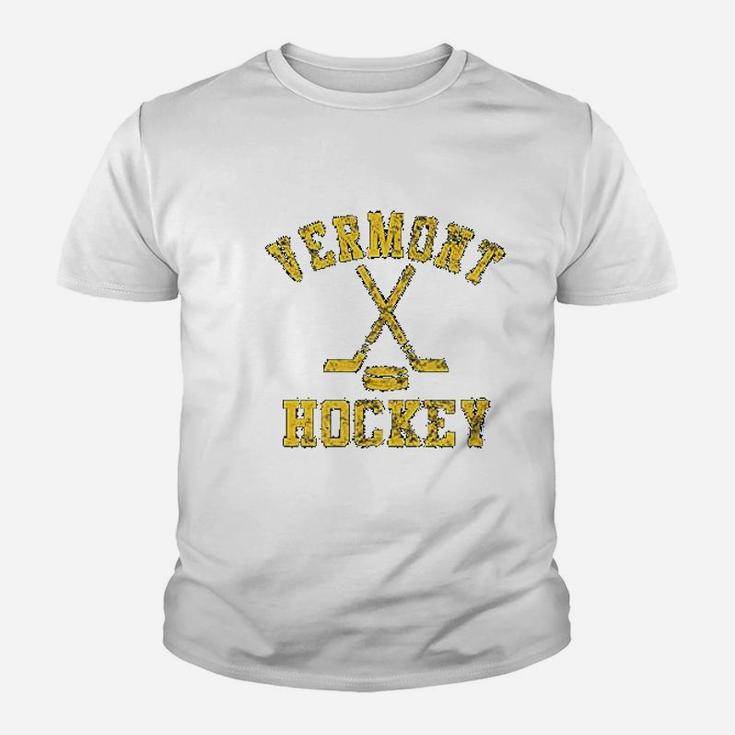 Vintage Vermont Hockey Kid T-Shirt