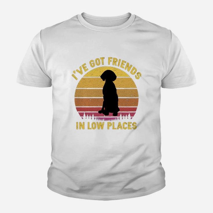 Vintage Vizsla I Have Got Friends In Low Places Dog Lovers Kid T-Shirt