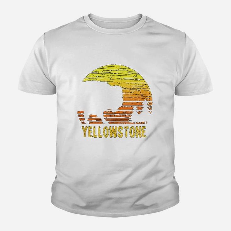 Vintage Yellowstone National Park Retro Travel Kid T-Shirt