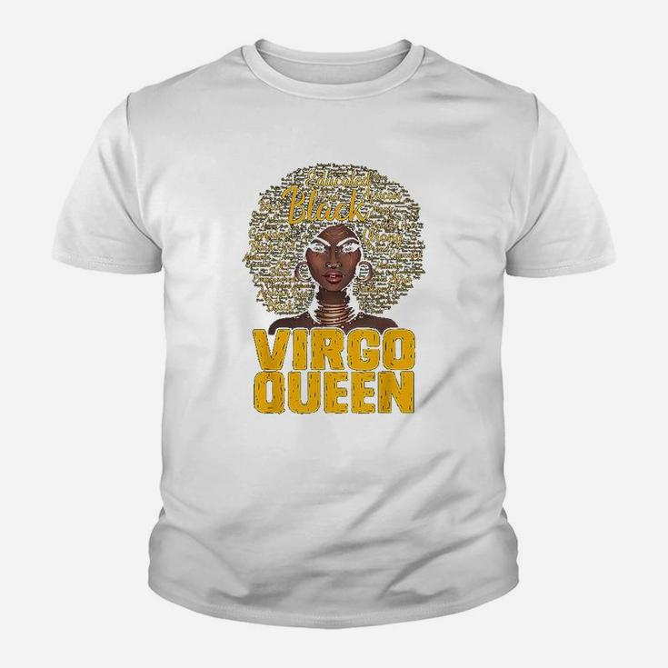 Virgo Queen Black Woman Afro Natural Hair African American Kid T-Shirt