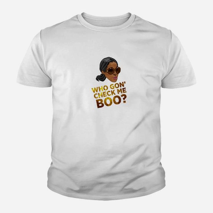 Who Gon Gonna Check Me Boo Trending Funny Kid T-Shirt