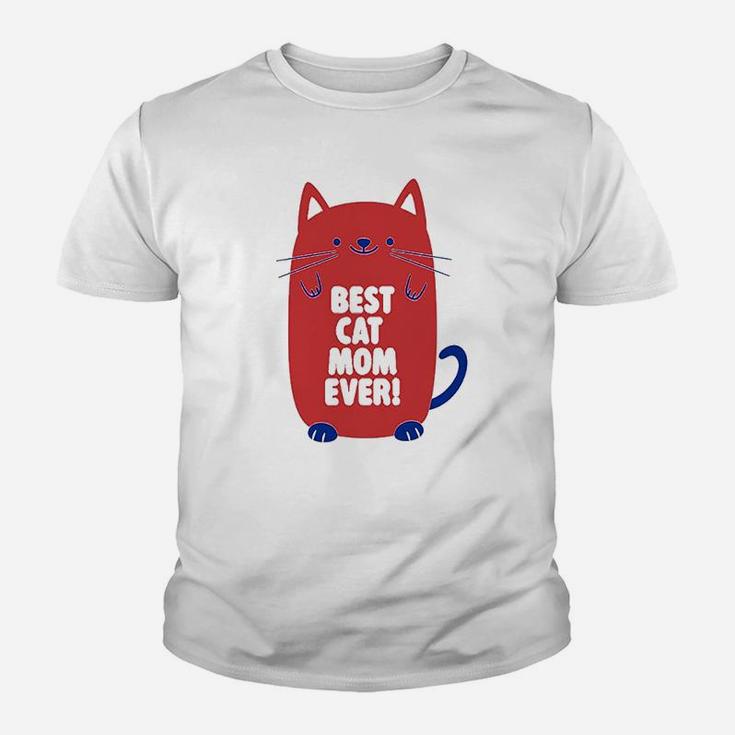 Worlds Best Cat Mom Ever Kid T-Shirt