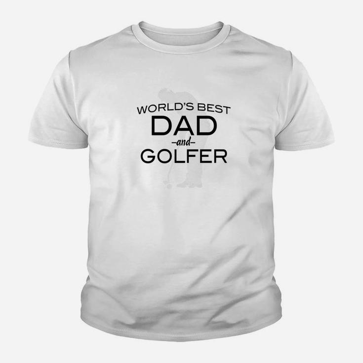 Worlds Best Dad And Golfer Fathers Day Kid T-Shirt