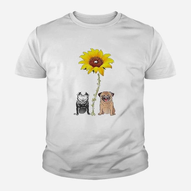 You Are My Sunshine Sunflower Pug Gift Kid T-Shirt