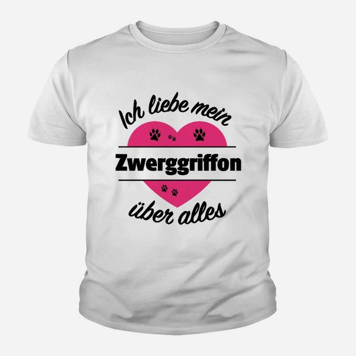 Zwerggriffon Liebhaber Kinder Tshirt Ich liebe meinen Zwerggriffon