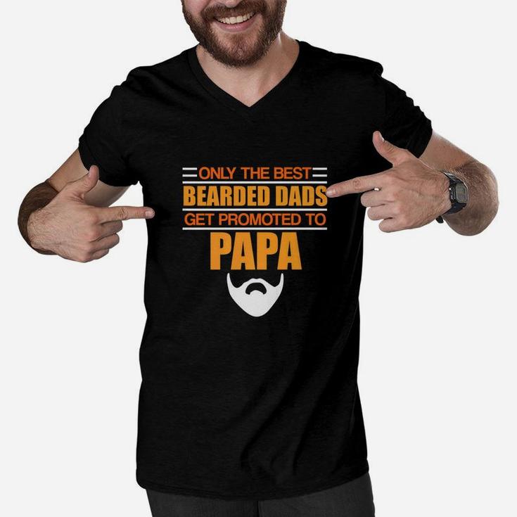 Bearded Dad Father Gift For Best Papa Men V-Neck Tshirt