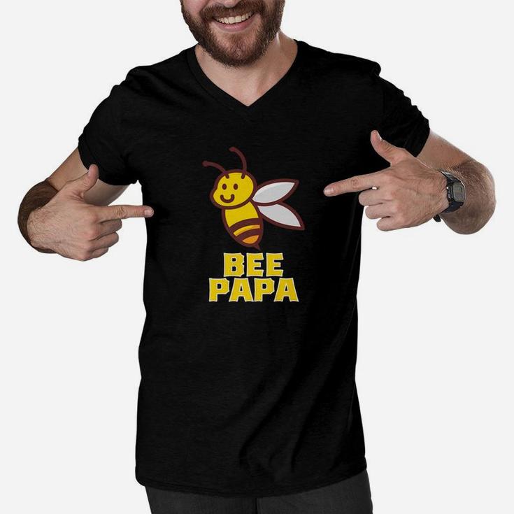 Bee Papa Funny Beekeeper Gift Honey Hive Men V-Neck Tshirt