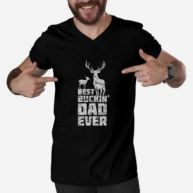 Best Buckin Dad Ever Gift Deer Father Men V-Neck Tshirt