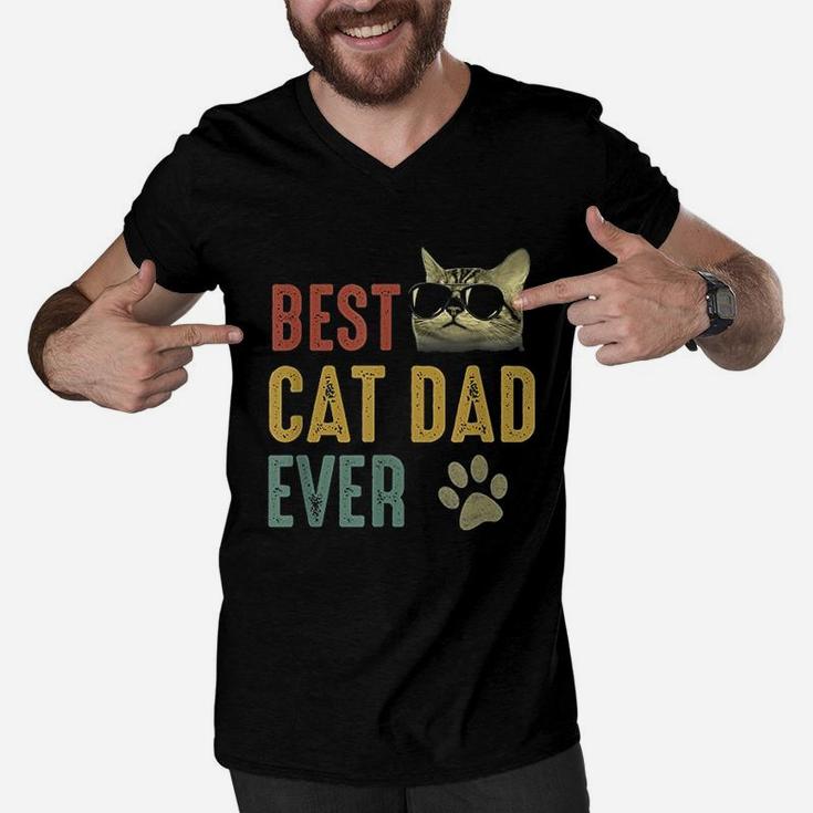 Best Cat Dad Ever Daddy Gift, best christmas gifts for dad Men V-Neck Tshirt